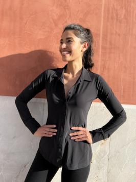 BLOUSE PETITE BLACK